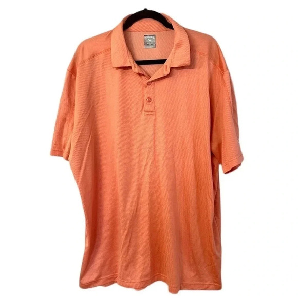 Callaway Men's Golf Opti-Dri Short Sleeve Orange Polo Size XXL GUC - Picture 1 of 11